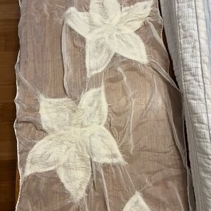 Ivory Silk scarf-wrap vintage boho